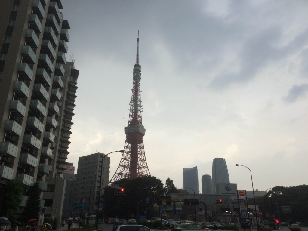 三田から見た東京タワー